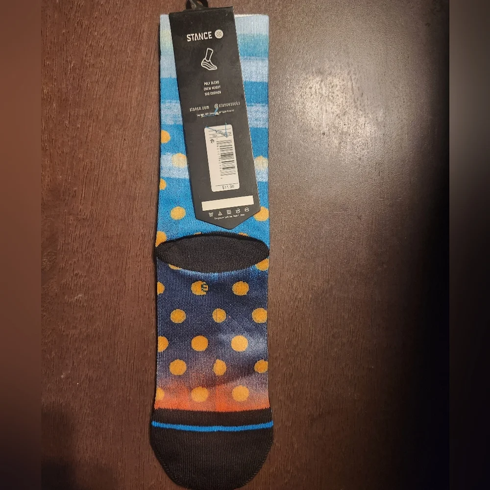NWT Kid's Wade Collectiom Stance Vibrant Blue and Orange Dot Socks